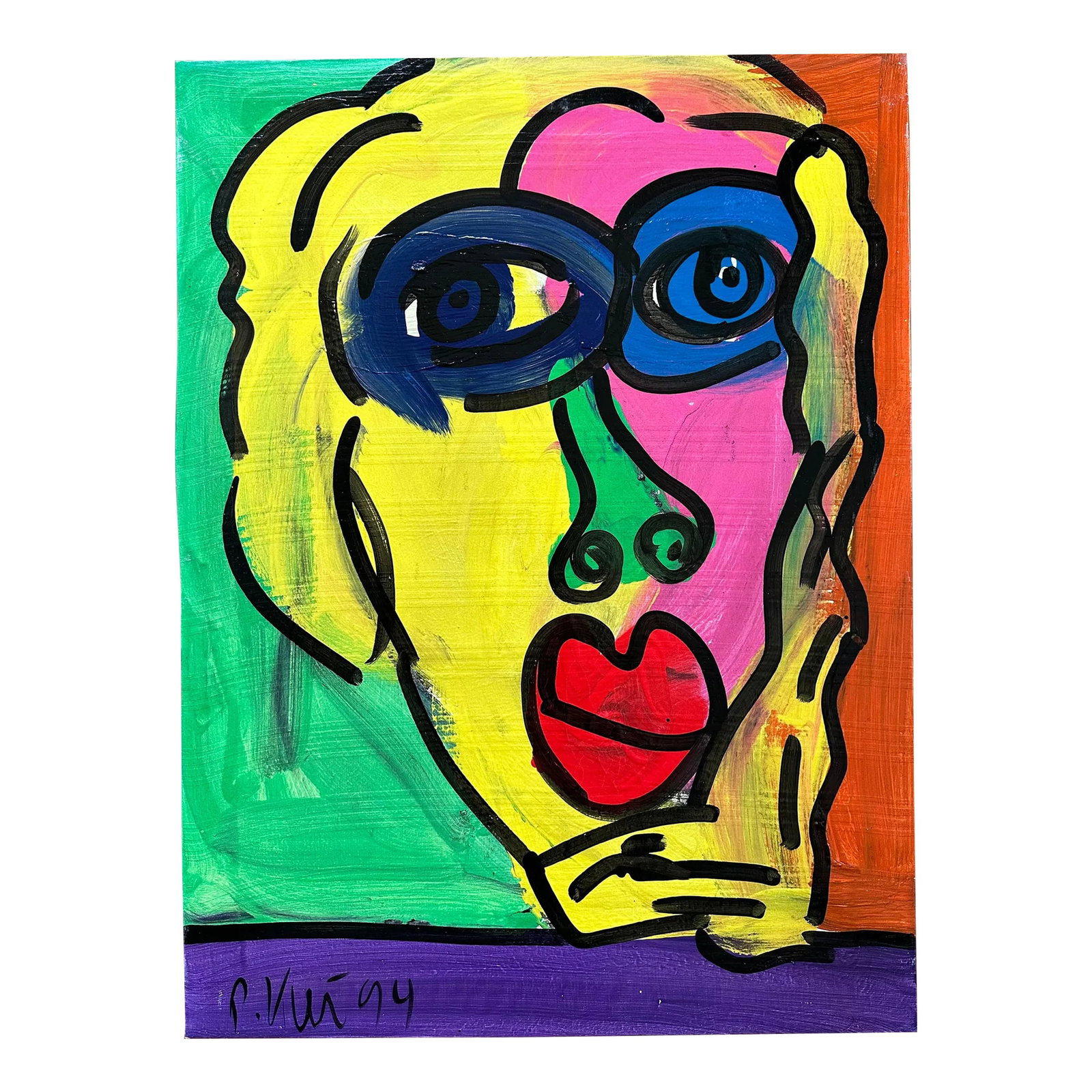 Andy Warhol, Peter Keil, 1994: Peter Keil is a German artist that focuses primarily on abstract expressionism. Keil painted with some of the greats including Joan Miró, Pablo Picasso and Andy Warhol, to name a few. This is a