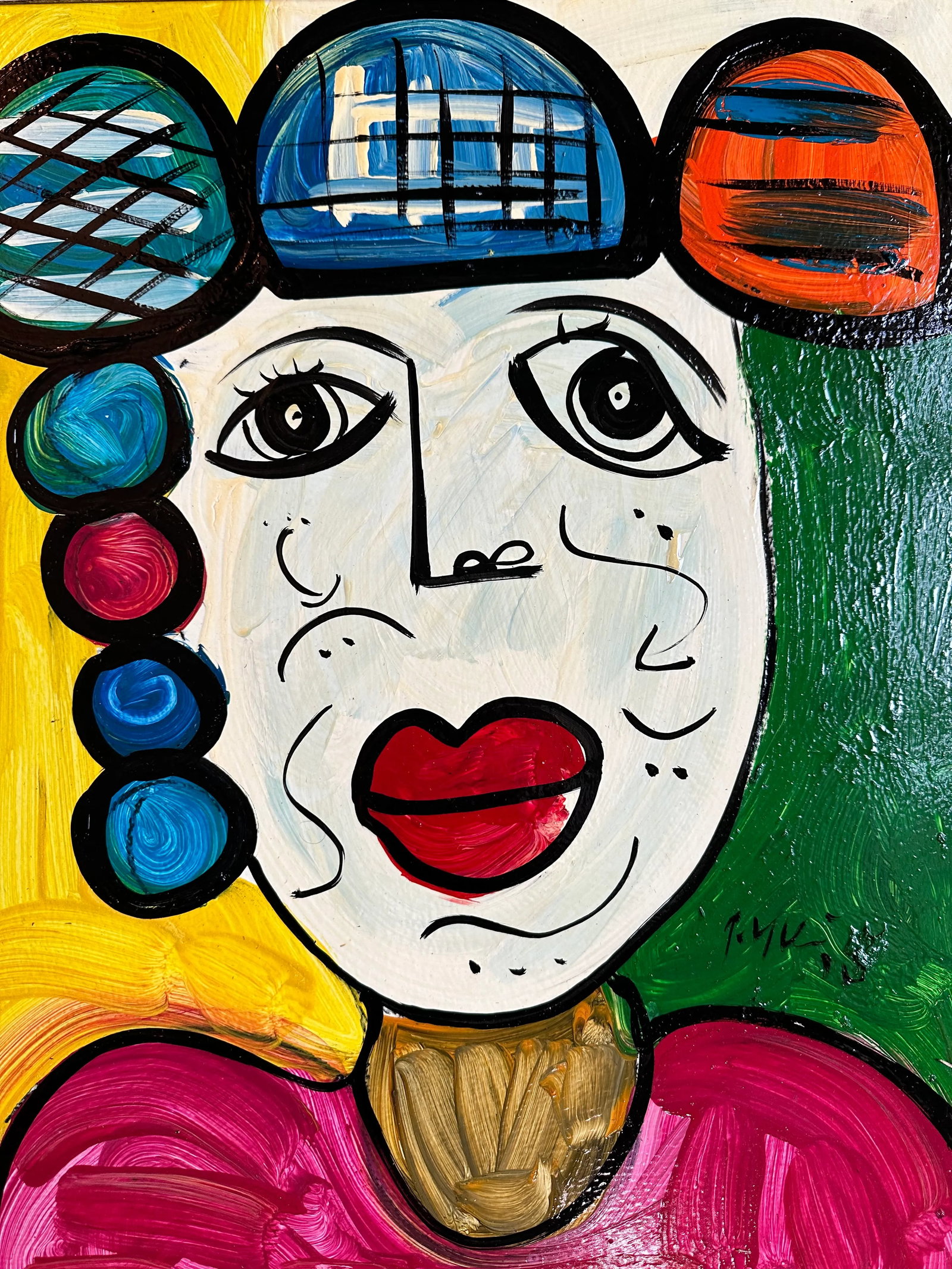 Picasso Style Abstract Portrait, Peter Keil, 1970 - 4