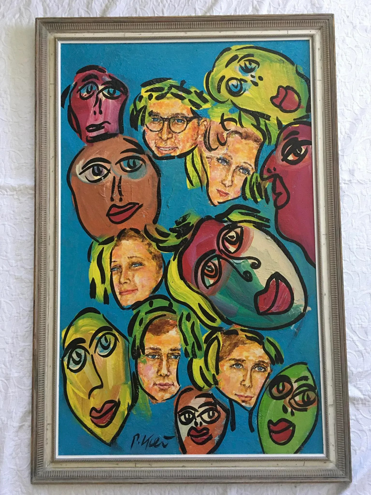 Large Abstract Peter Keil Painting, Framed - 8