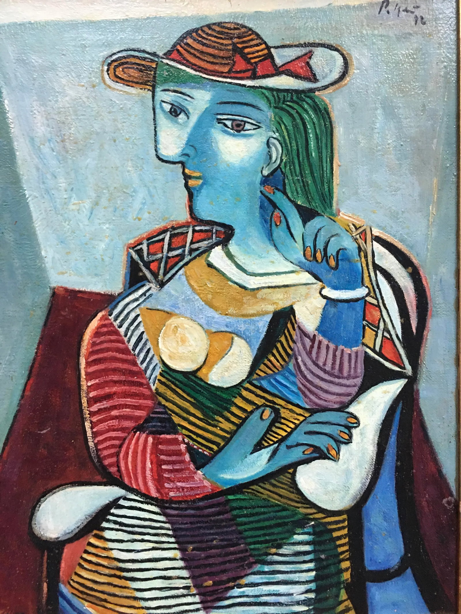 Homage to Pablo Picasso, Seated Woman, Peter Keil, 1972 - 2