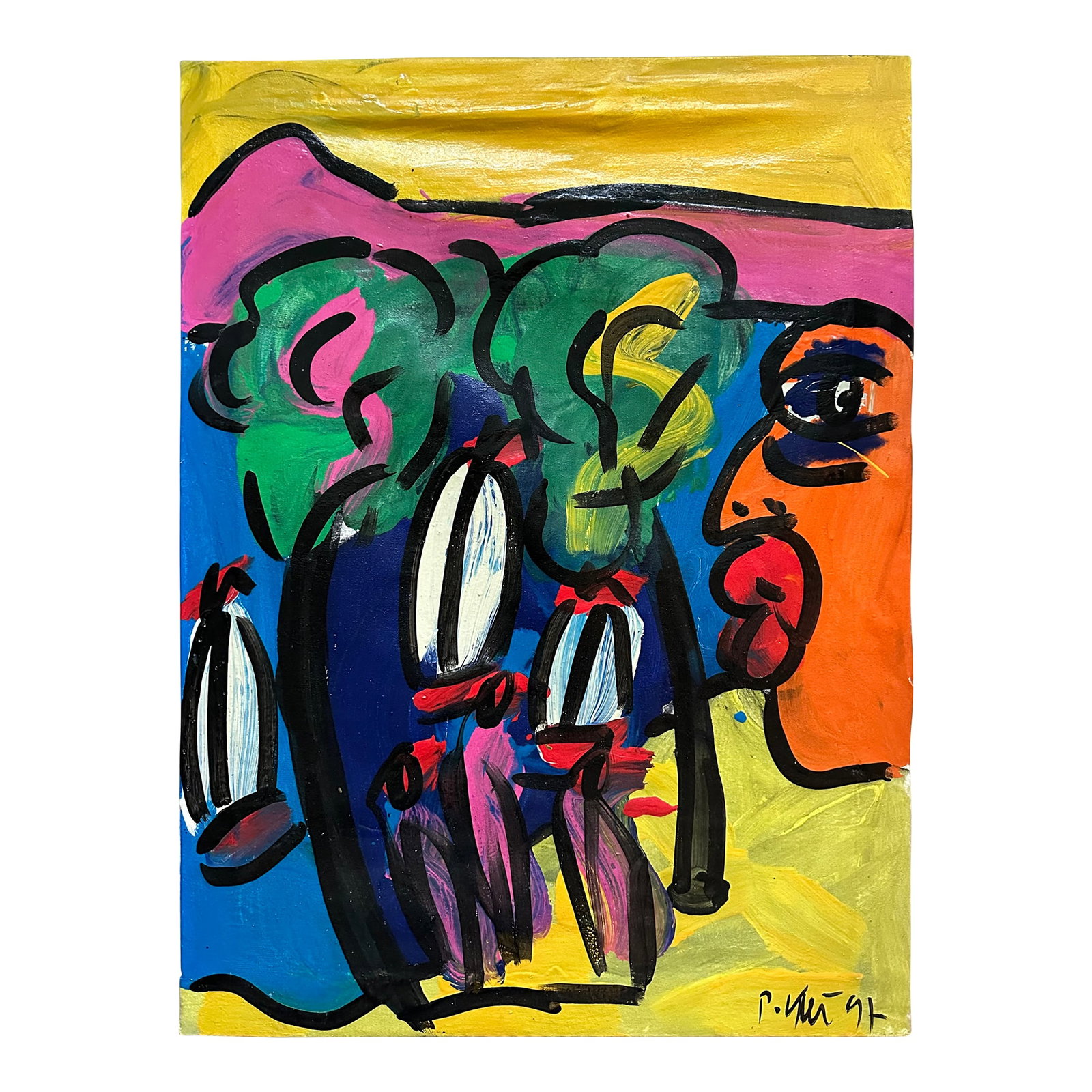 Andy Warhol and Wannsee, Peter Keil, 1997: Peter Keil is a German artist that focuses primarily on abstract expressionism. Keil painted with some of the greats including Joan Miro, Pablo Picasso and Andy Warhol, to name a few. This is a