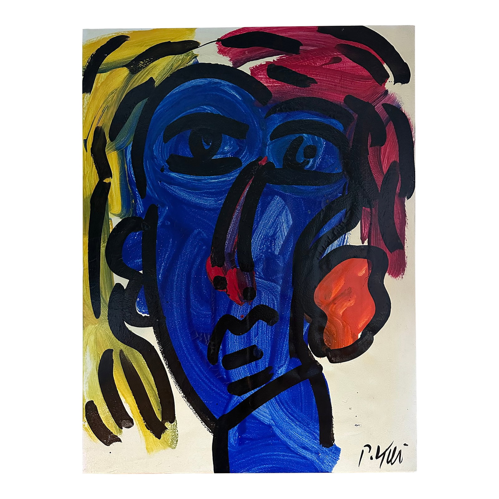 Miró Titled Painting by Peter Keil: Peter Keil is a German artist that focuses primarily on abstract expressionism. Keil painted with some of the greats including Joan Miró, Pablo Picasso and Andy Warhol, to name a few. This is an