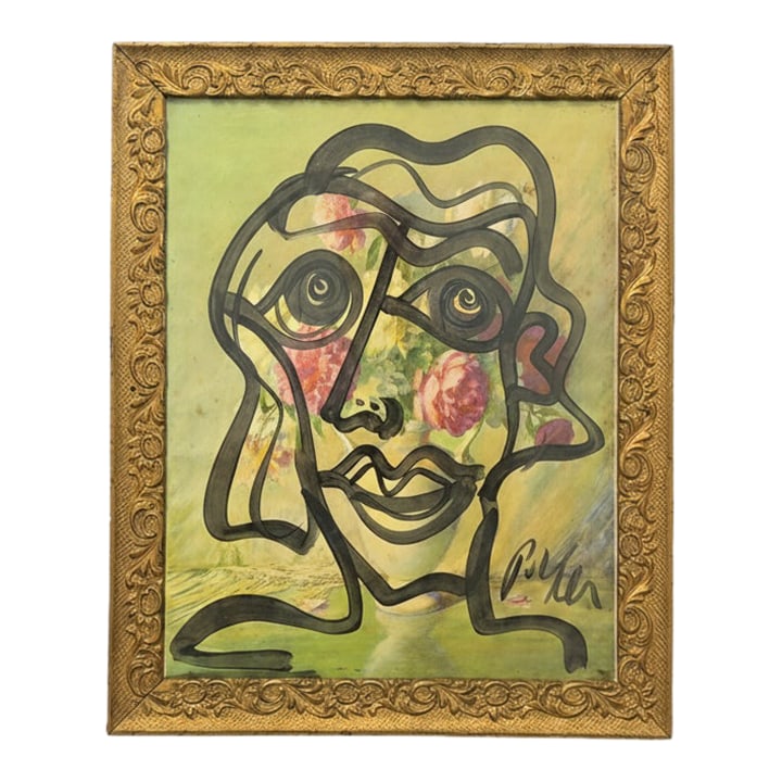 Peter Keil Painting Framed: Peter Keil is a German artist who focuses primarily on abstract expressionism. Keil painted with some of the greats, including Joan Miró, Pablo Picasso, and Andy Warhol, to name a few. This