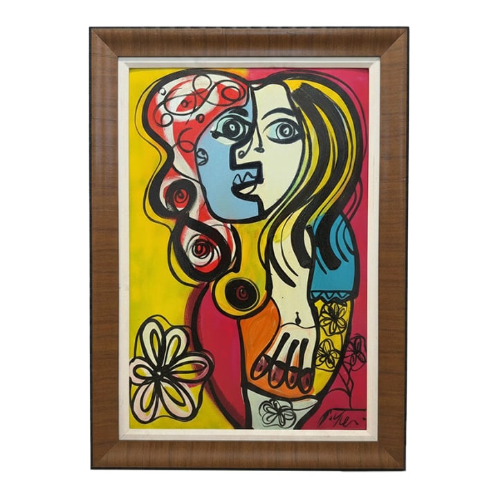 German Housewife Naked for Me, Peter Keil: Peter Keil is a German artist who focuses primarily on abstract expressionism. Keil painted with some of the greats, including Joan Miró, Pablo Picasso, and Andy Warhol, to name a few. This is a