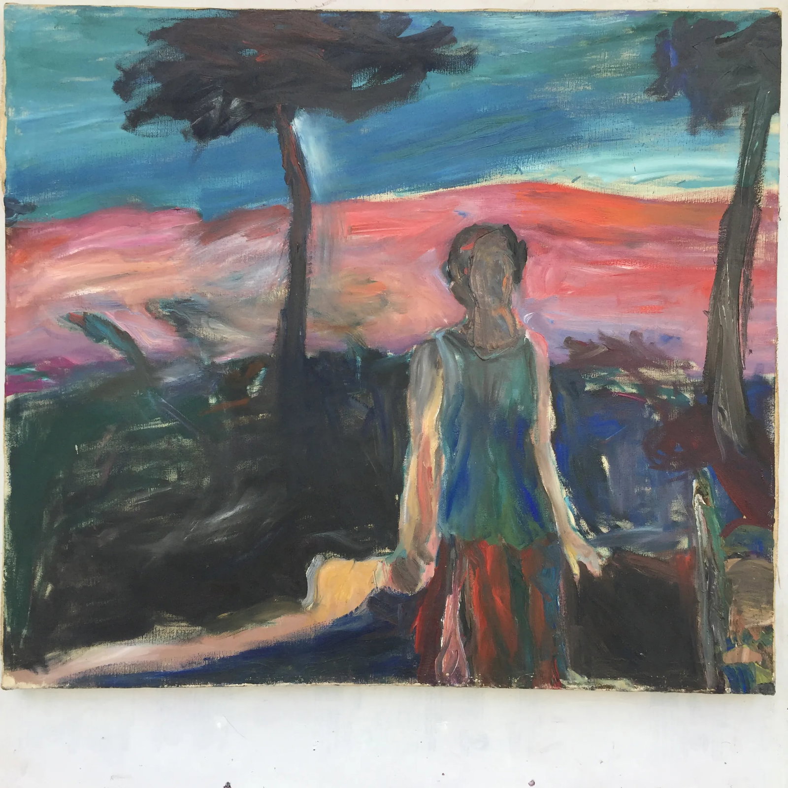1960s Expressionism Oil Painting on Canvas - 3