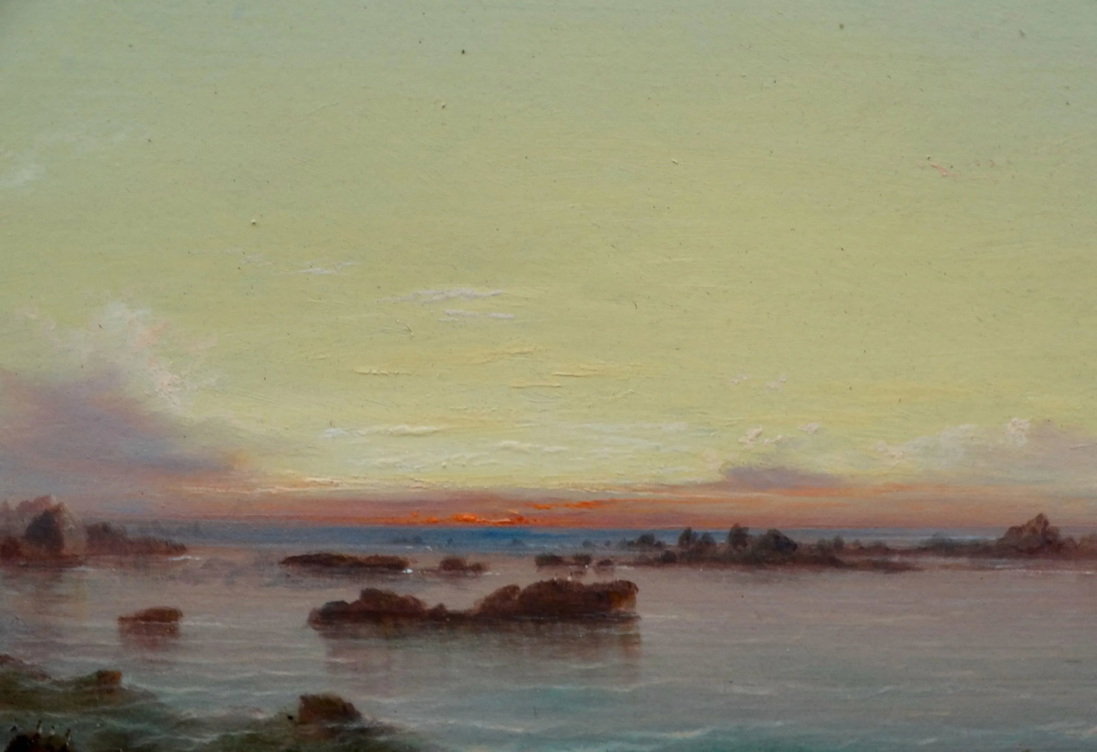 Thomas Hart F. S. A. 1830-1916 'Rocky Seaside View at Sunset' - 7