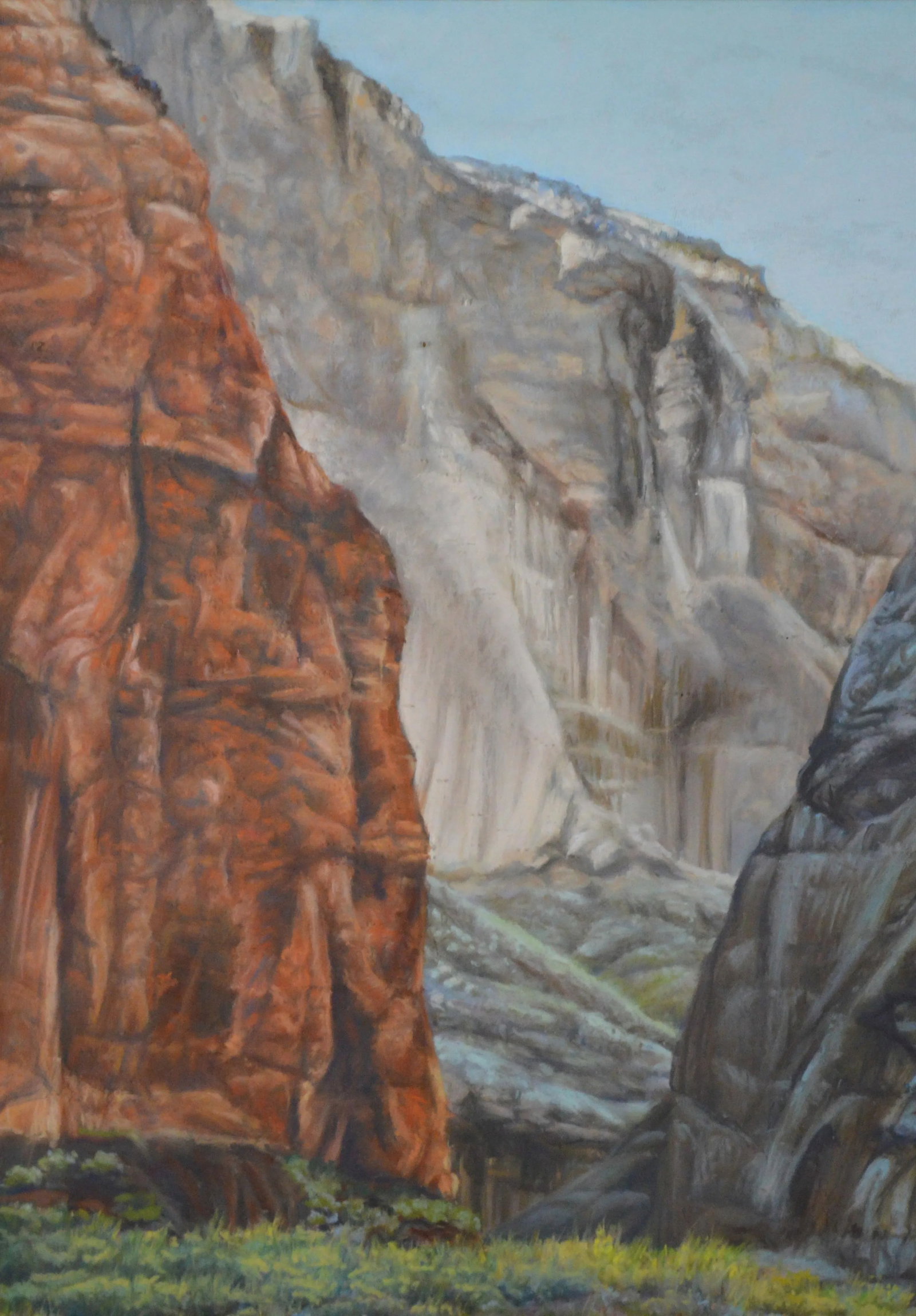 P. A. Peggy Jones "Beyond the Rainbow" Pastel Landscape Painting Signed - 3
