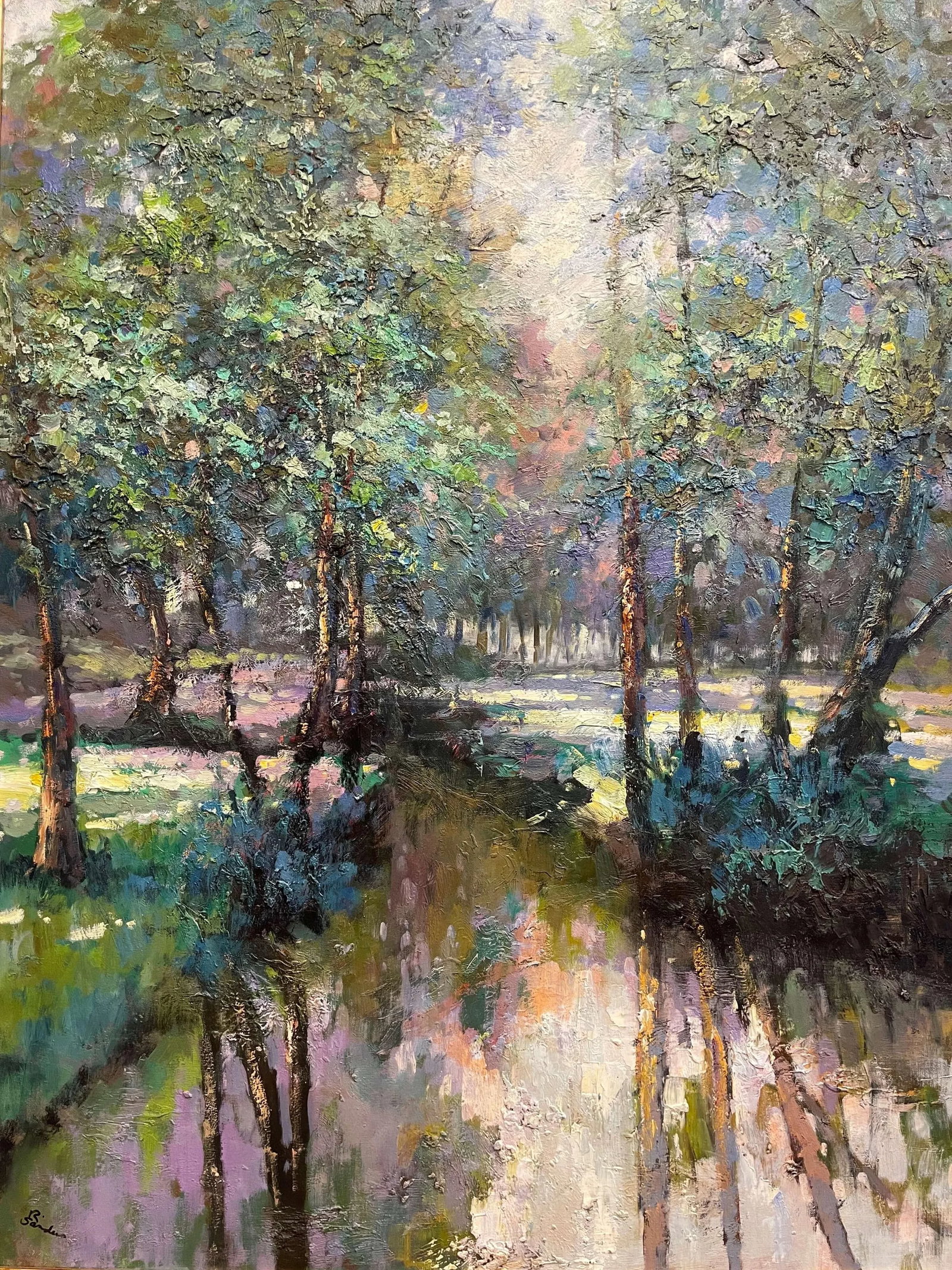 Late 20th Century Framed Oil on Canvas Landscape Painting Signed R. Sanders - 3