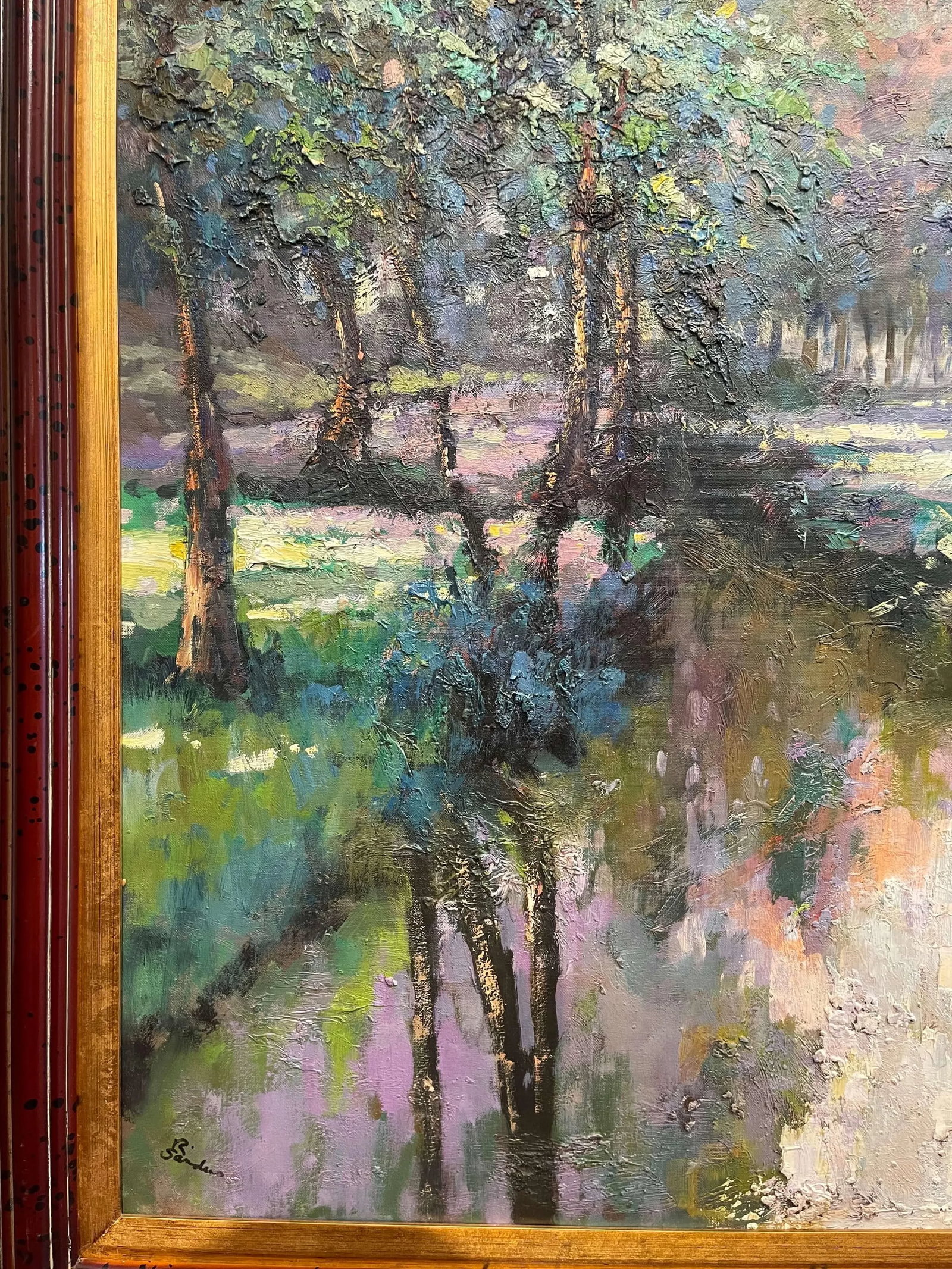 Late 20th Century Framed Oil on Canvas Landscape Painting Signed R. Sanders - 4