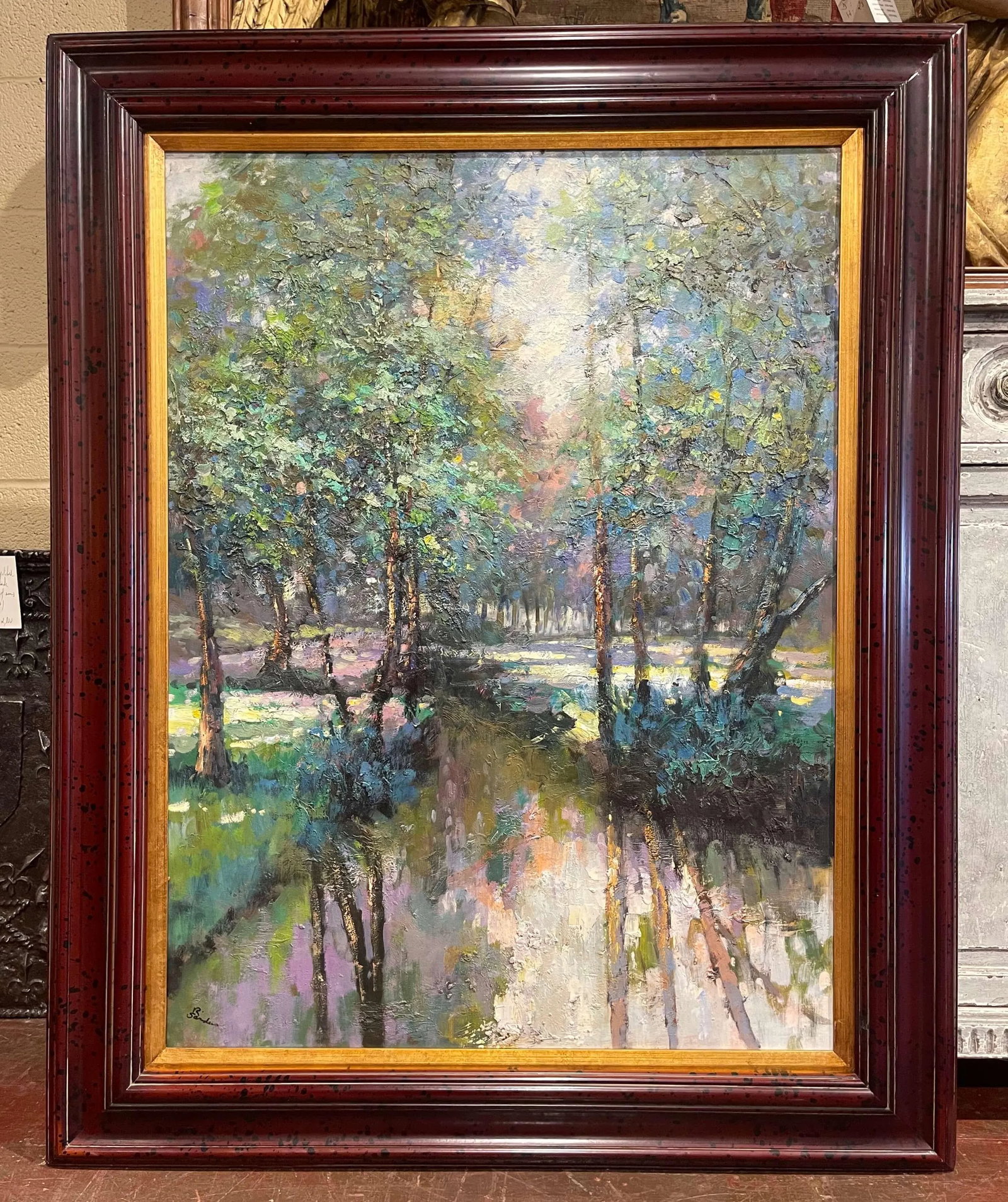 Late 20th Century Framed Oil on Canvas Landscape Painting Signed R. Sanders - 6