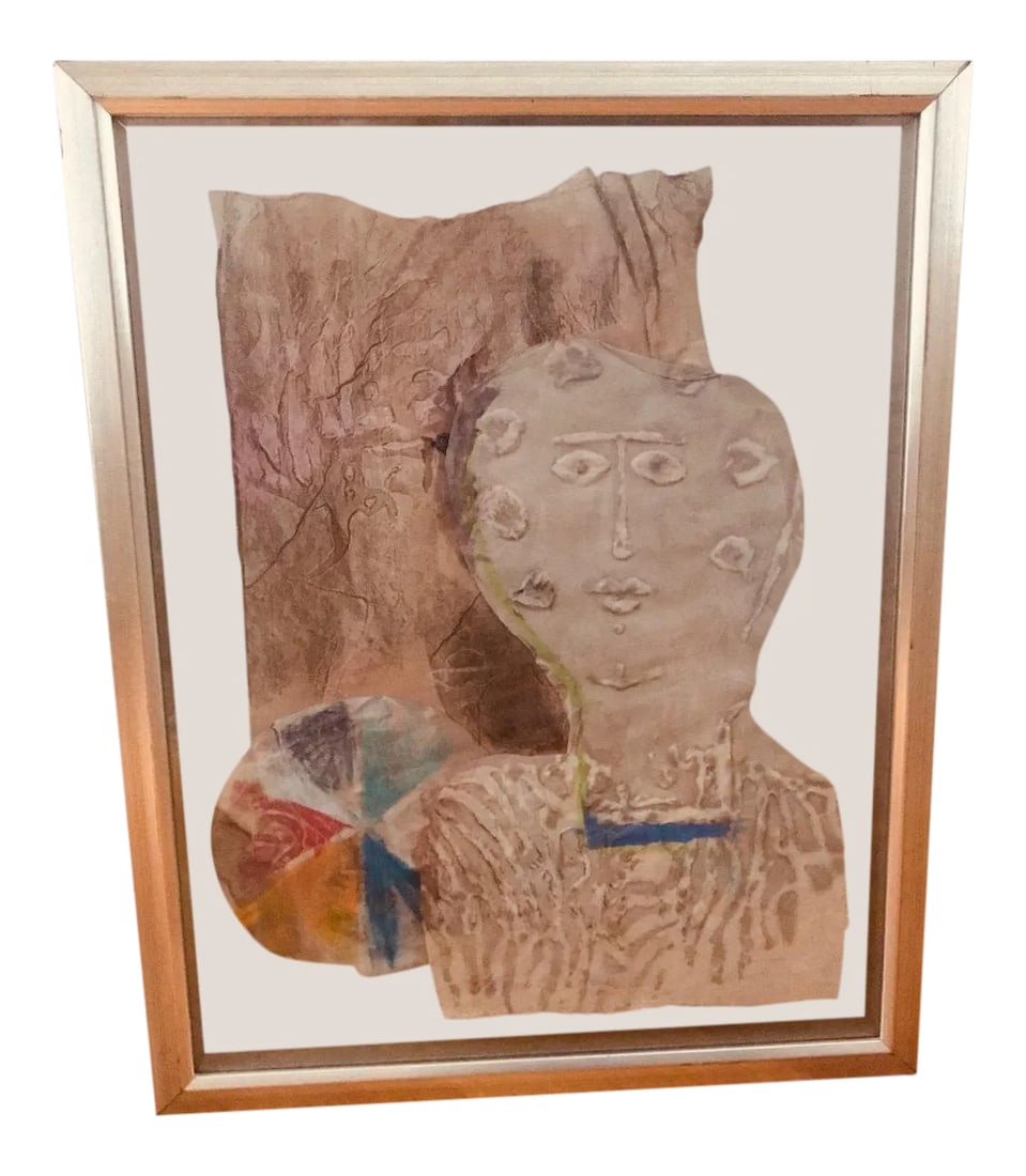 Intaglio Collage, Orginal Abstract Artist's Proof Mihail Simeonov: Mihail Simeonov Artist proof lV, Vlll Intaglio collage Artist signed and numbered 25.5" x 20.5 Certificate of Authenticity Exhibition history Image framed in glass, depth of frame approx. 1 1/8" Image