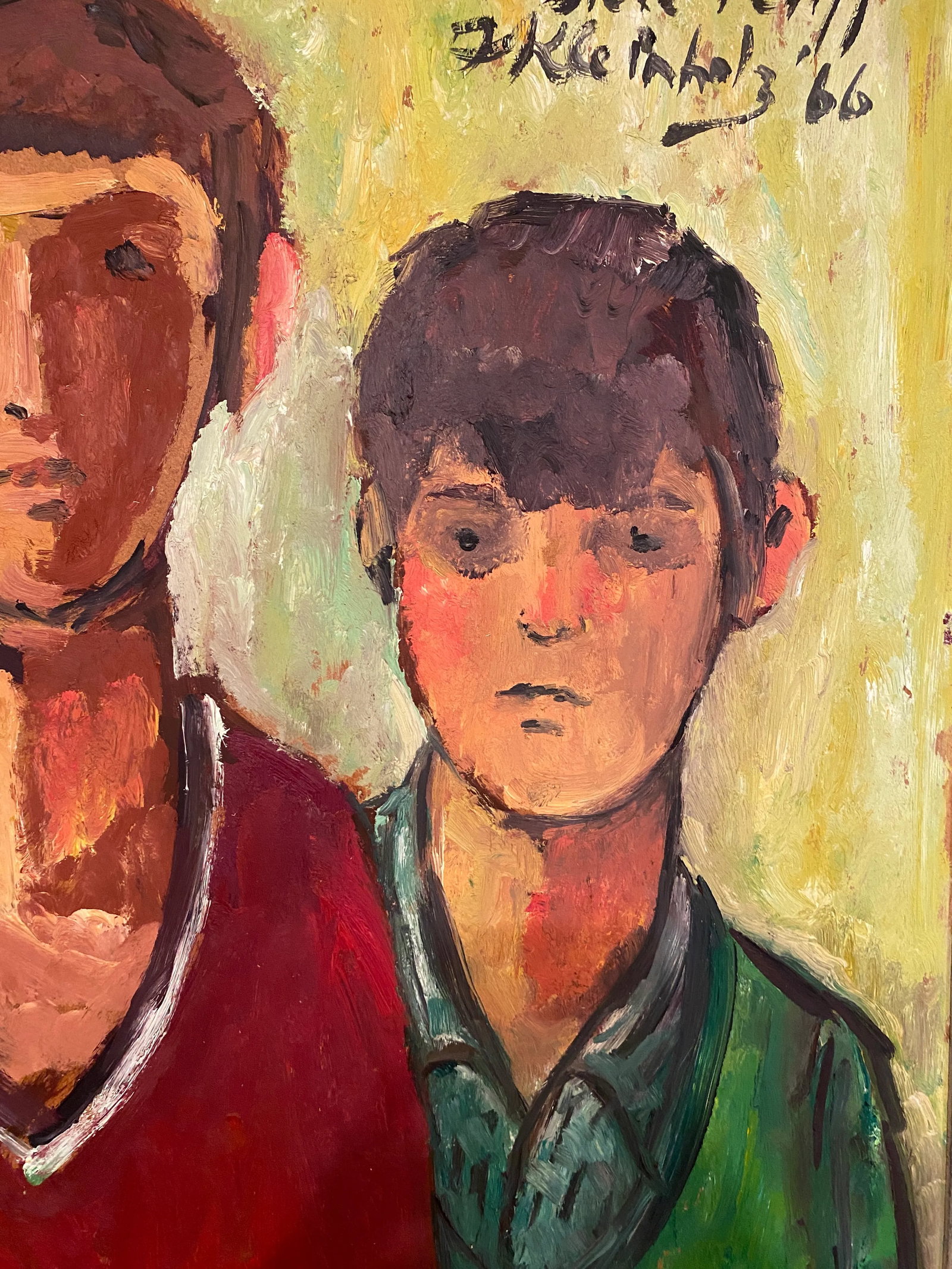 1966 Frank Kleinholz Two Boys Oil on Canvas - 5