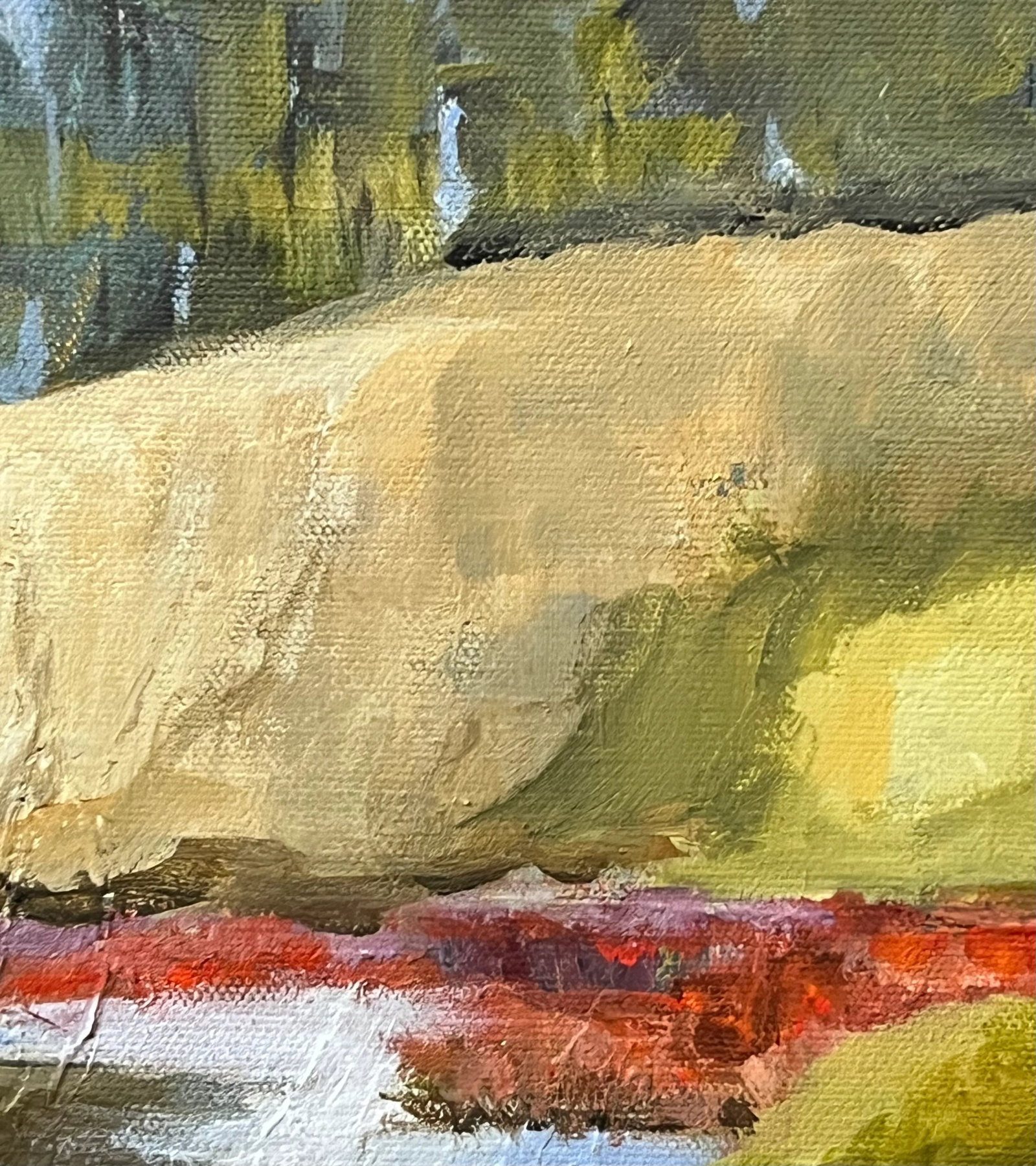 Contemporary Impressionistic Landscape Painting "Mesa Stream" by Karen Zazon - 3