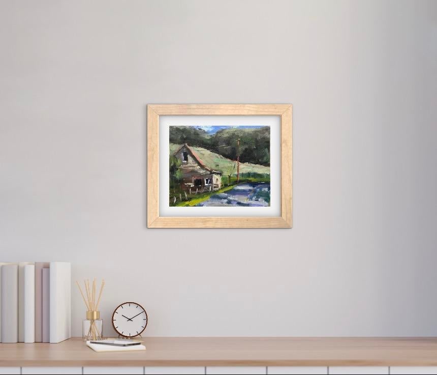 Rose Barn, Contemporary Impressionist in Oil - 3