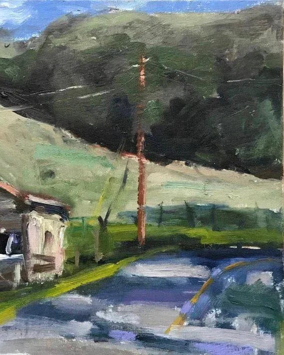 Rose Barn, Contemporary Impressionist in Oil - 9