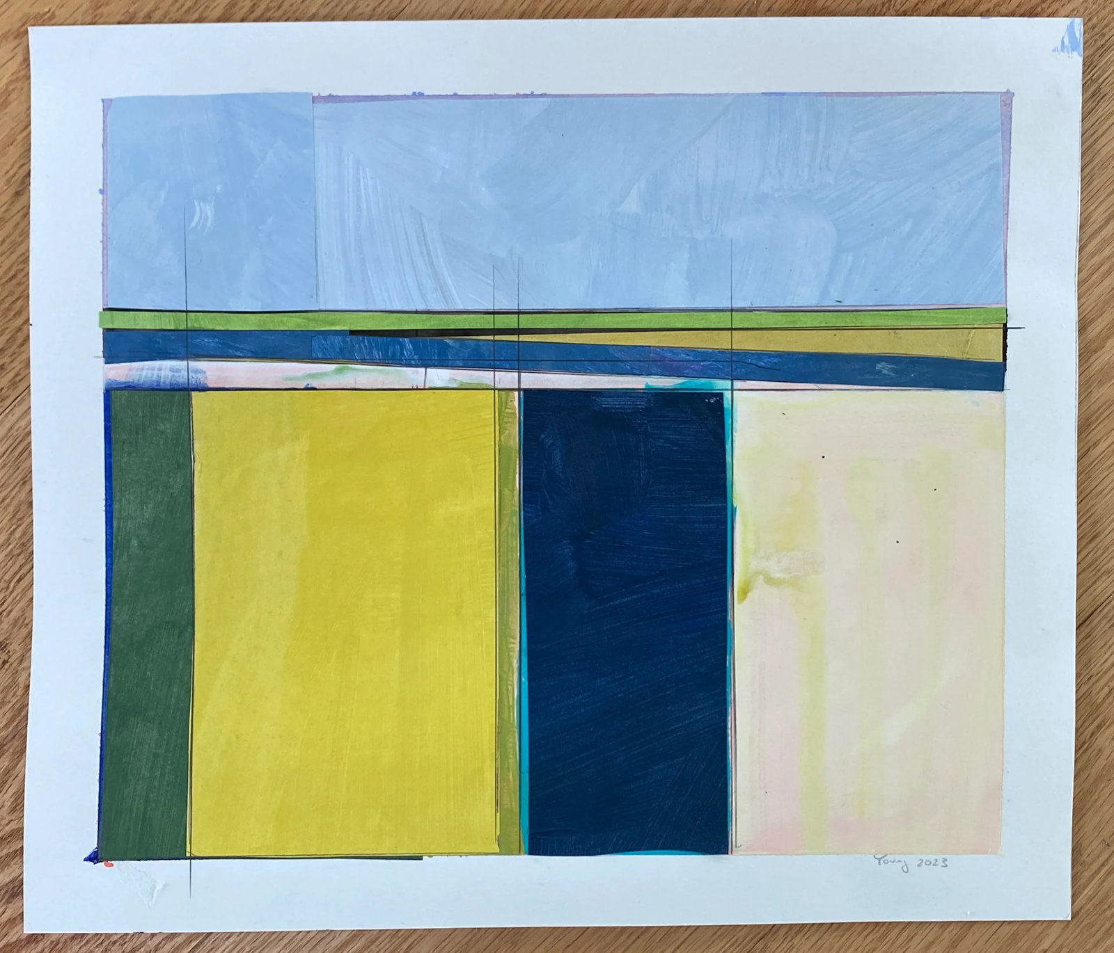 Lake Series Contemporary Original Abstract Landscape Painting by Bryan Young - 3