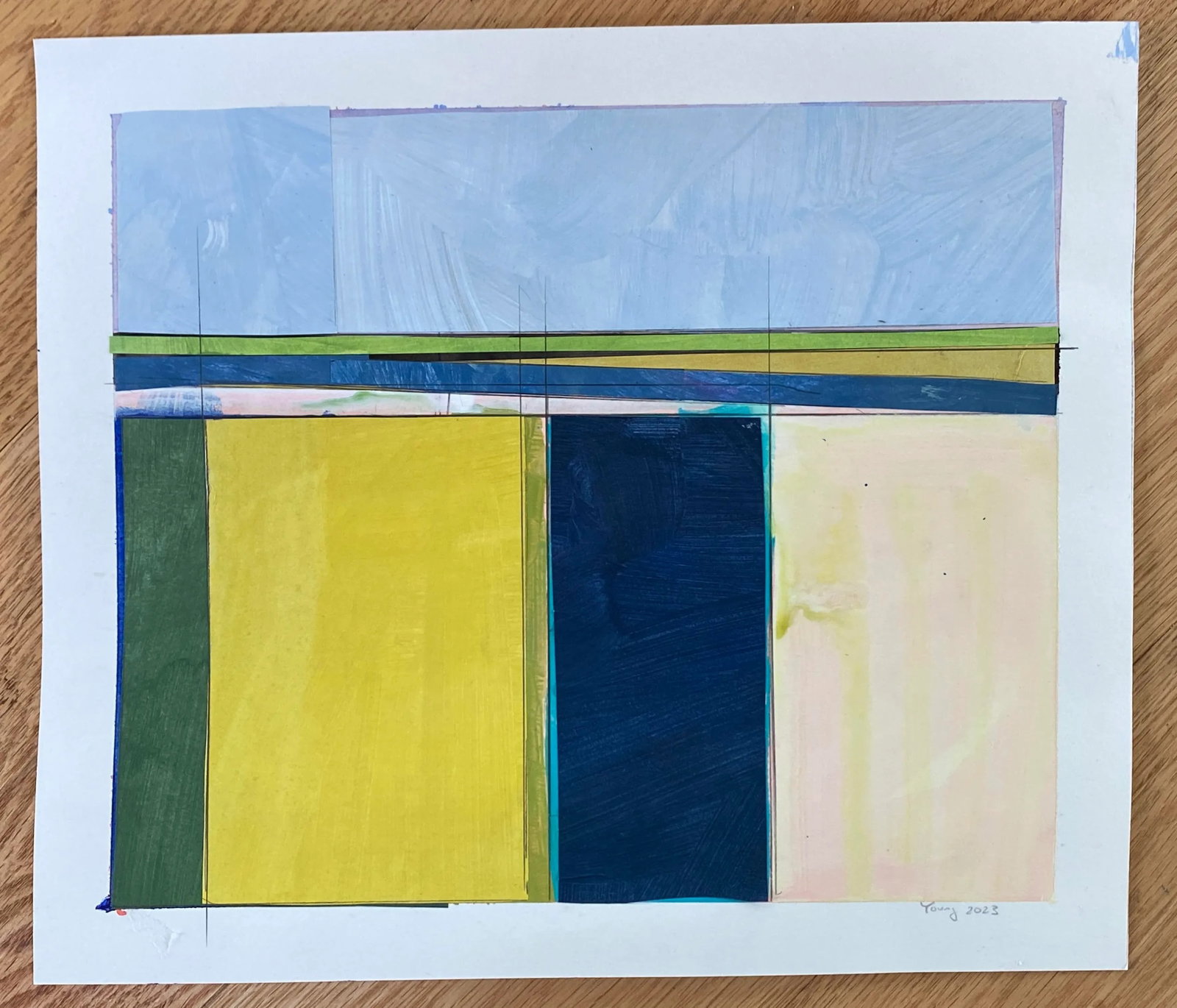 Lake Series Contemporary Original Abstract Landscape Painting by Bryan Young - 5