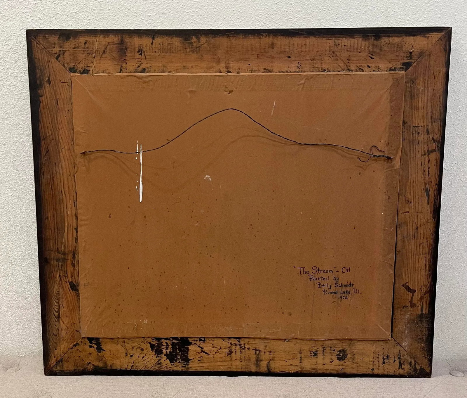 1976 Betty Schmidt Original Oil Painting Titled the Stream - 6