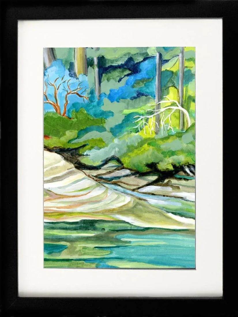 Plein Aire Landscape Original Painting, Sandbar 1, Acrylic Study - 4