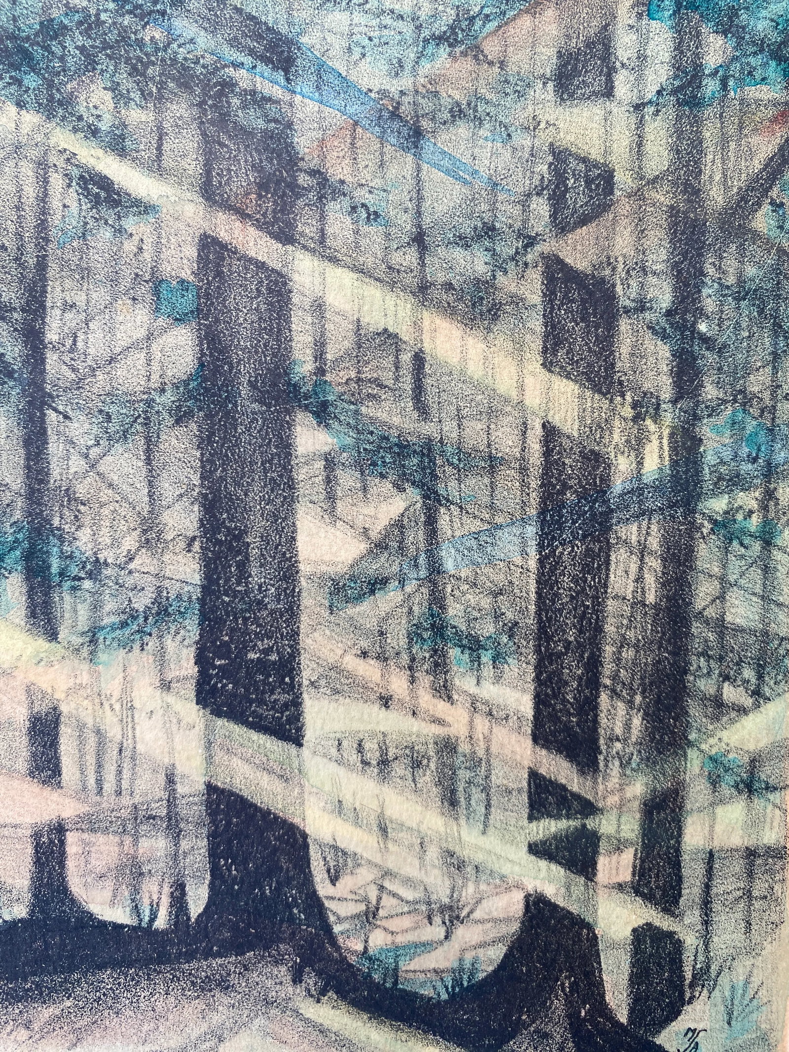 1950s Tillie Boykin Pines Lithograh - 2