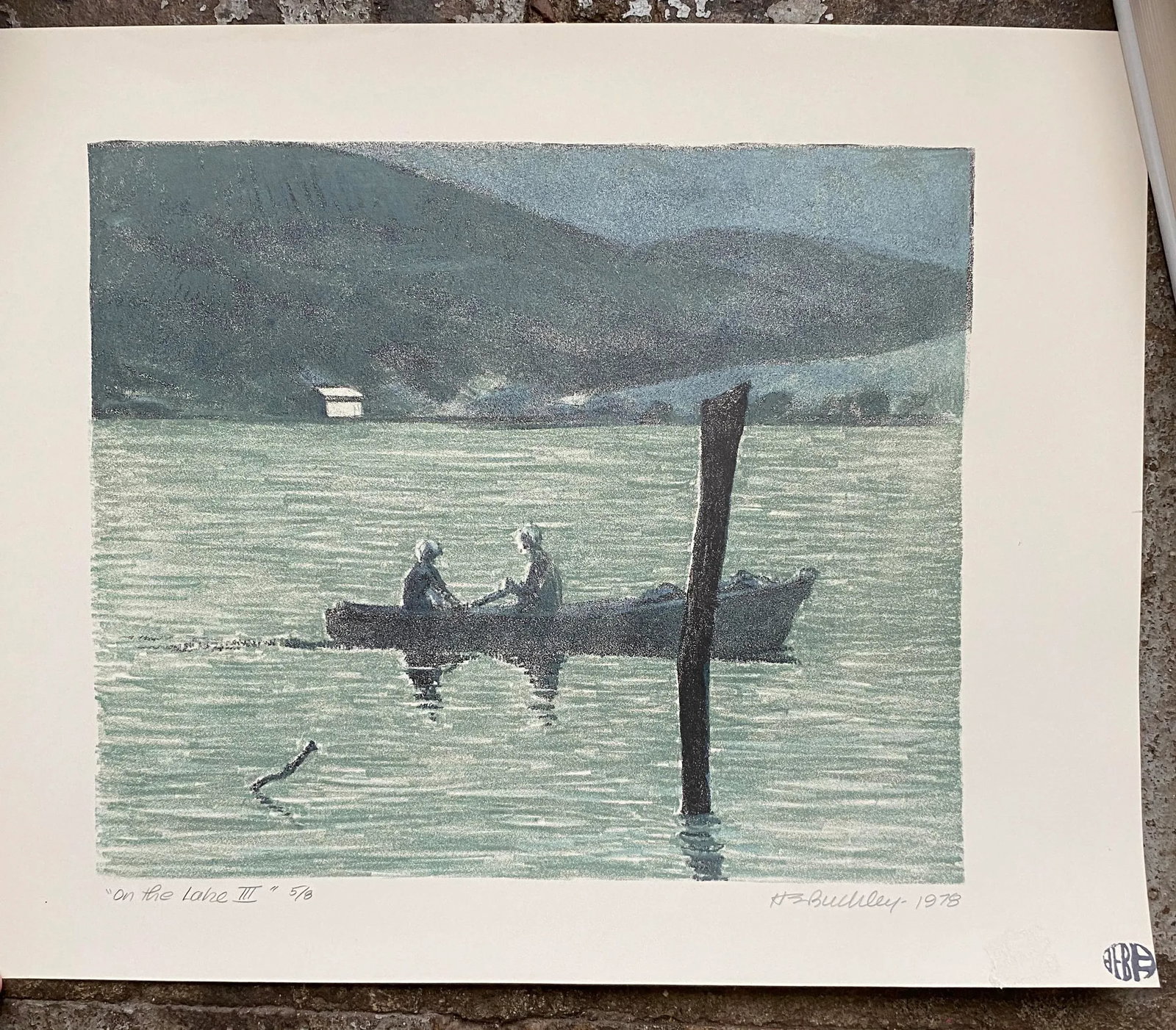 1978 Harry Buckley on the Lake Color Lithograph - 2