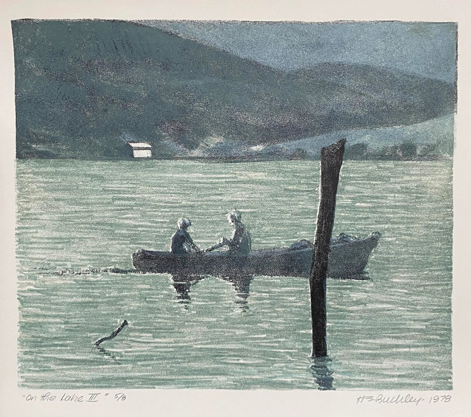 1978 Harry Buckley on the Lake Color Lithograph - 3