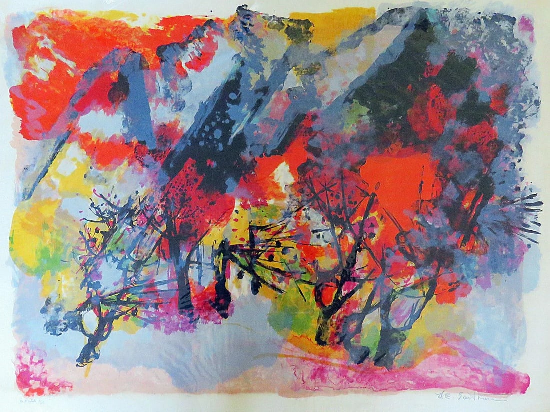 Late 20th Century Vintage Maurice-Elie Sarthou Lithograph Print - 2