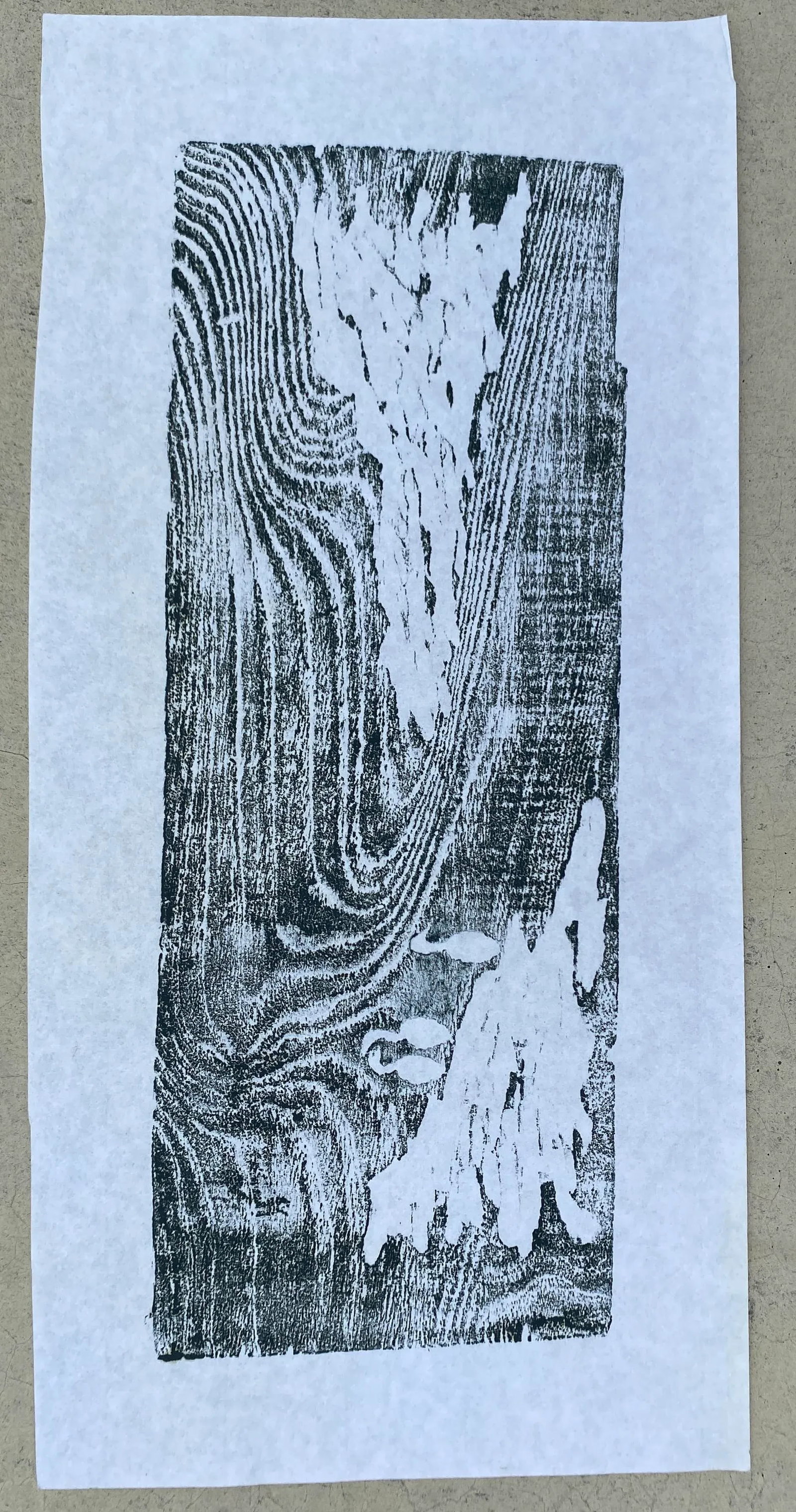 1960s Mid Century Modern Coastal Landscape Woodcut - 2