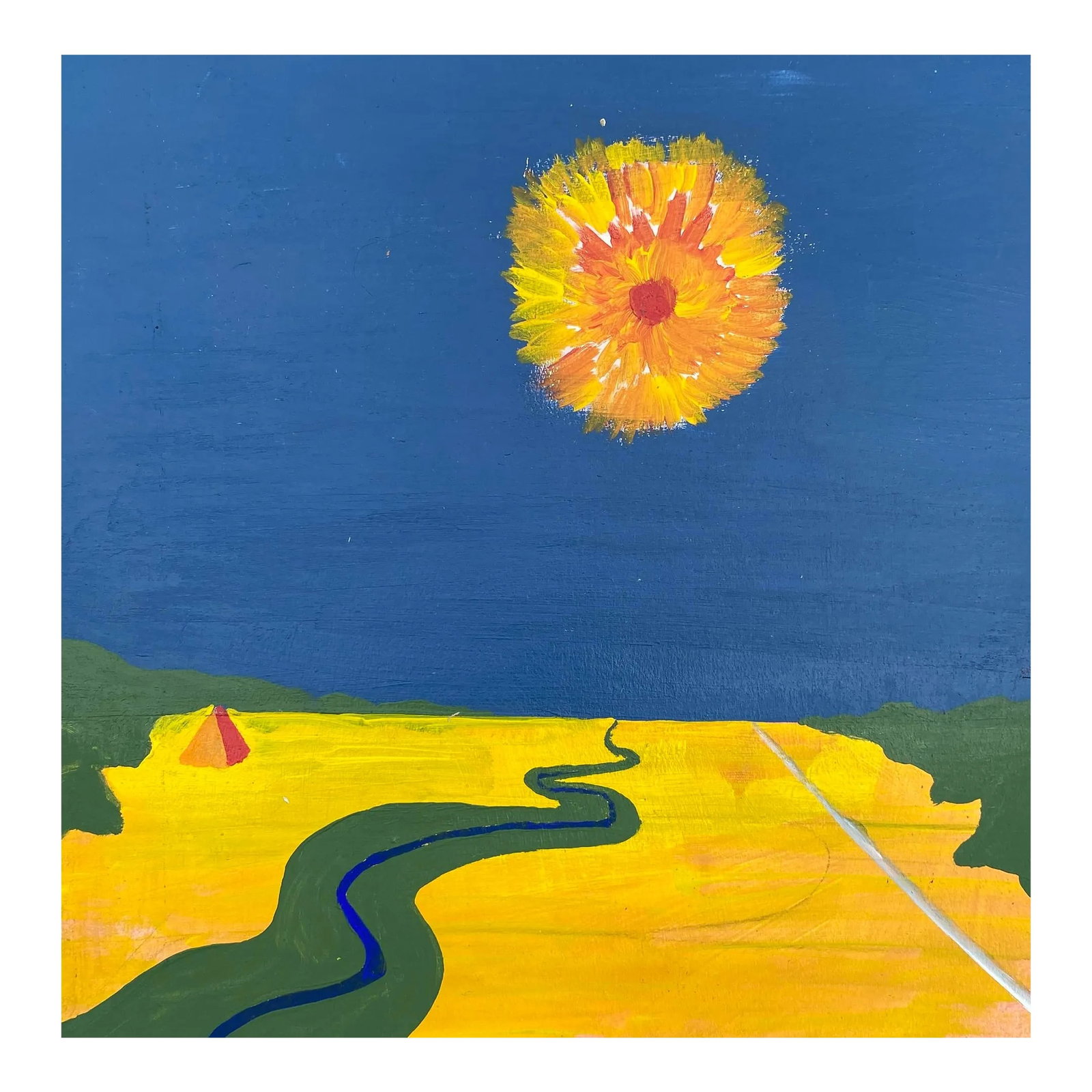 Early Larry Connatser Landscape Oil Painting: Oil on board from the estate of Atlanta self taught artist Laurence Stuart Connatser (1938-1996). Connatser was born in Birmingham, Alabama and grew up in Atlanta. He earned degree in literature from