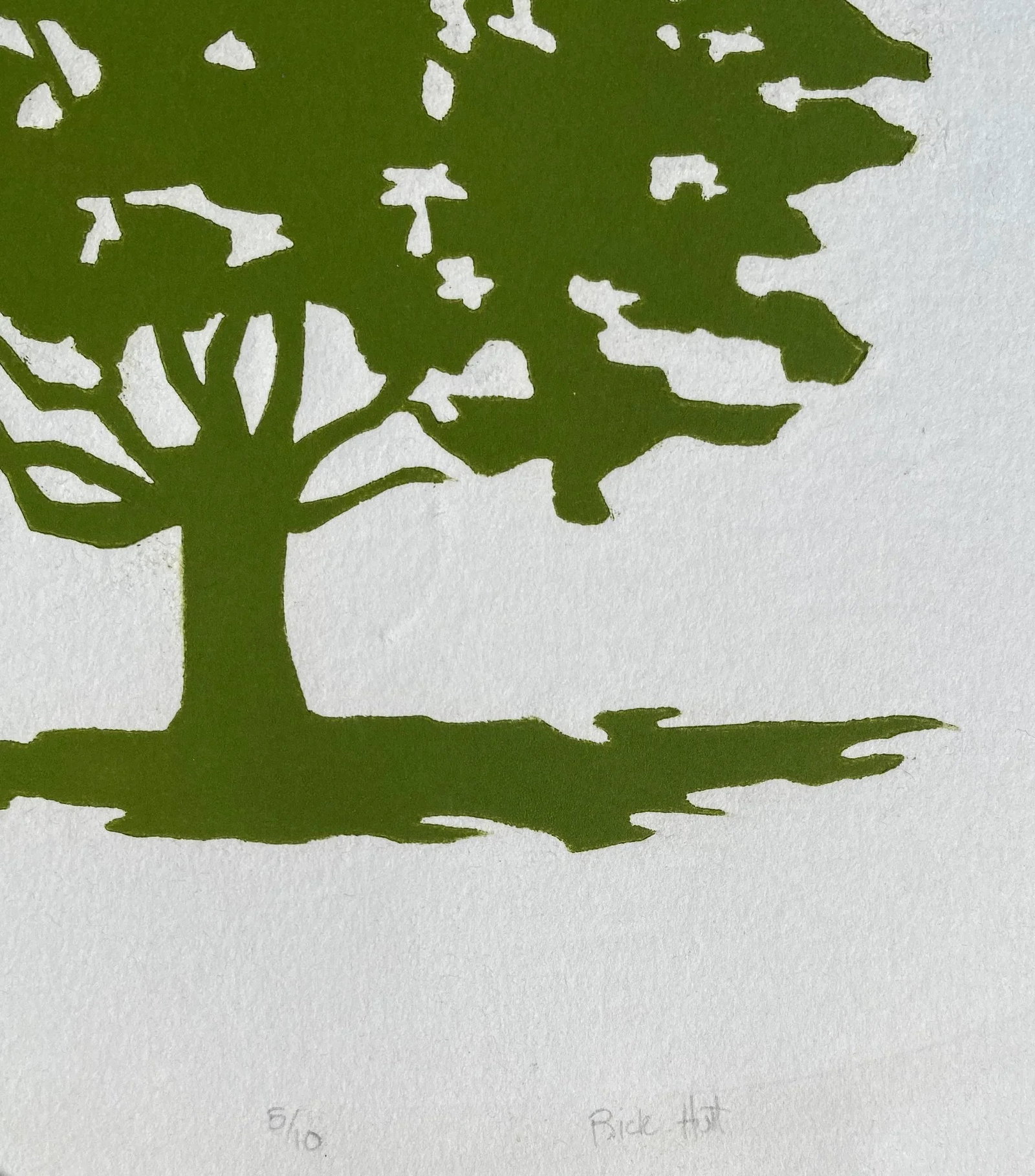 Rick Holt Oak Tree Green Serigraph - 2