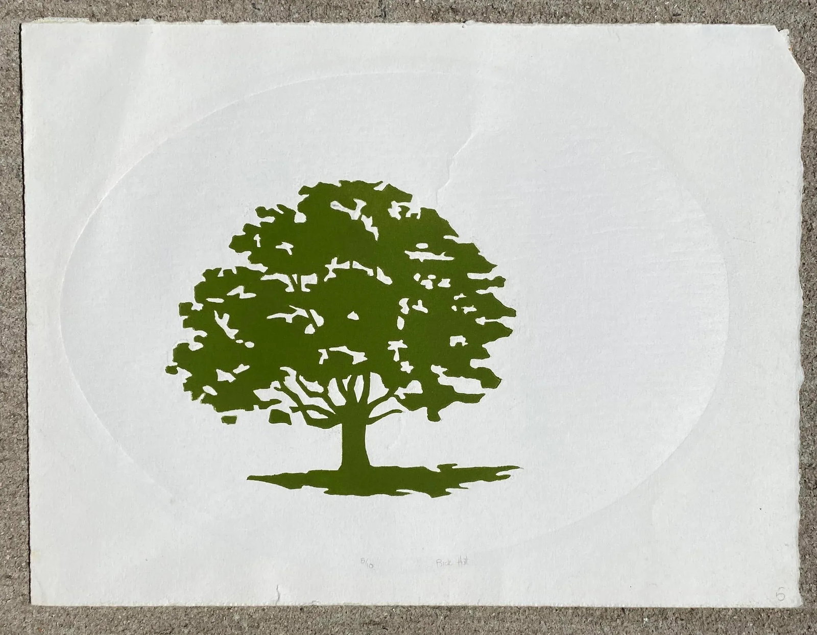 Rick Holt Oak Tree Green Serigraph - 3