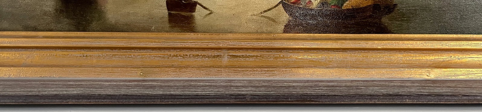 Antique Sunset Maritime Oil Painting - 10