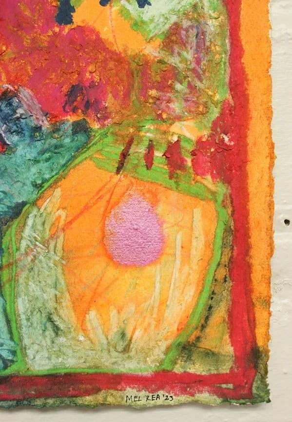 Secrete #2 Original Abstract Expressionist Painting by Mel Rea - 4