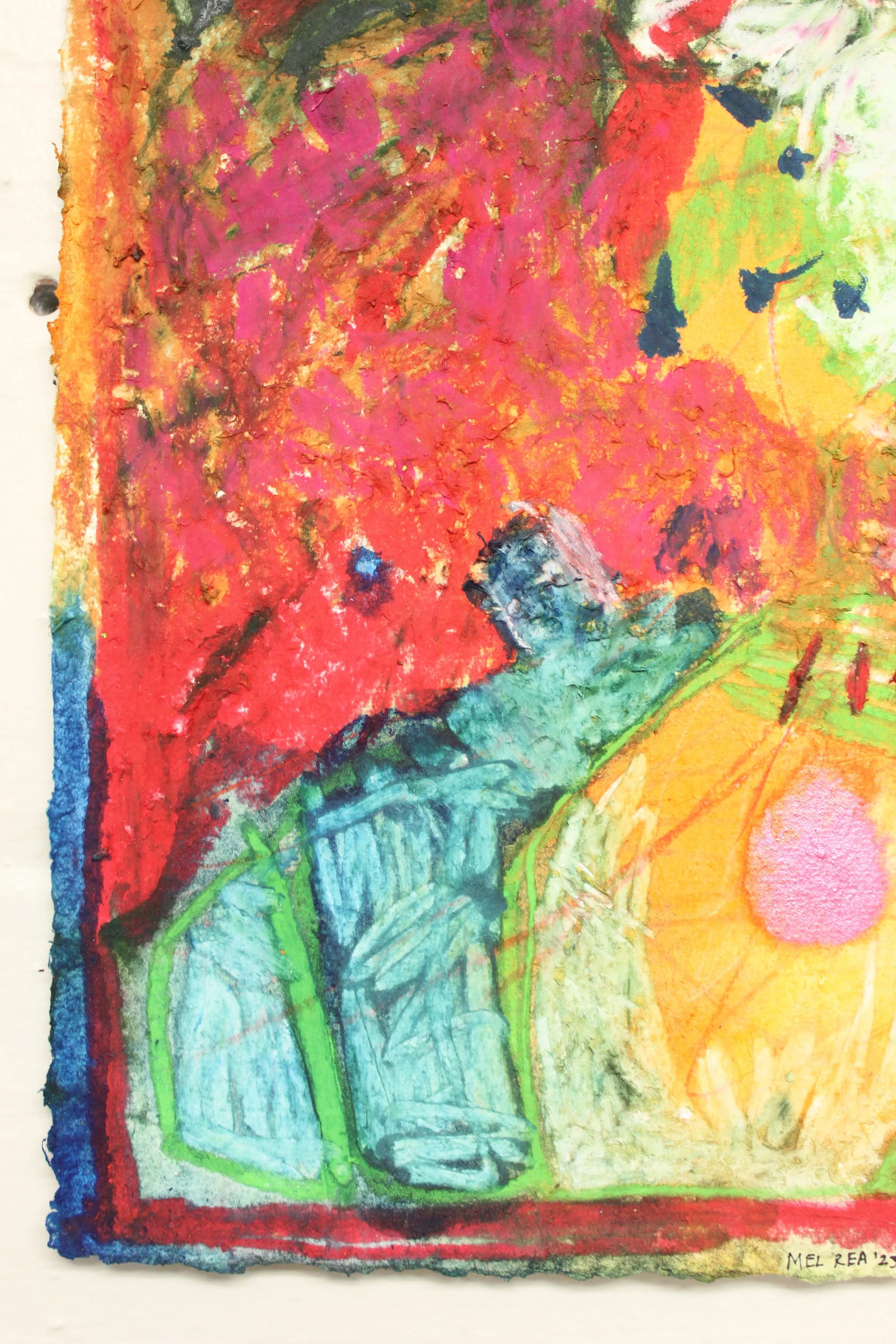Secrete #2 Original Abstract Expressionist Painting by Mel Rea - 6