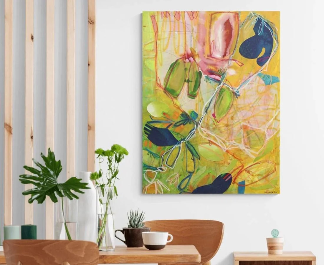 A Most Unusual Plan Original Abstract Expressionist Painting by Mel Rea - 5