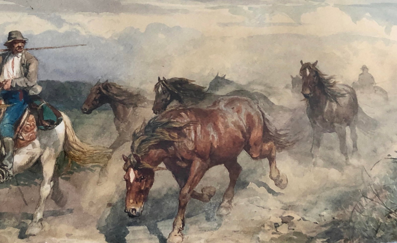 Original Watercolor Painting by Enrico Henri Coleman (1846-1911) - 5