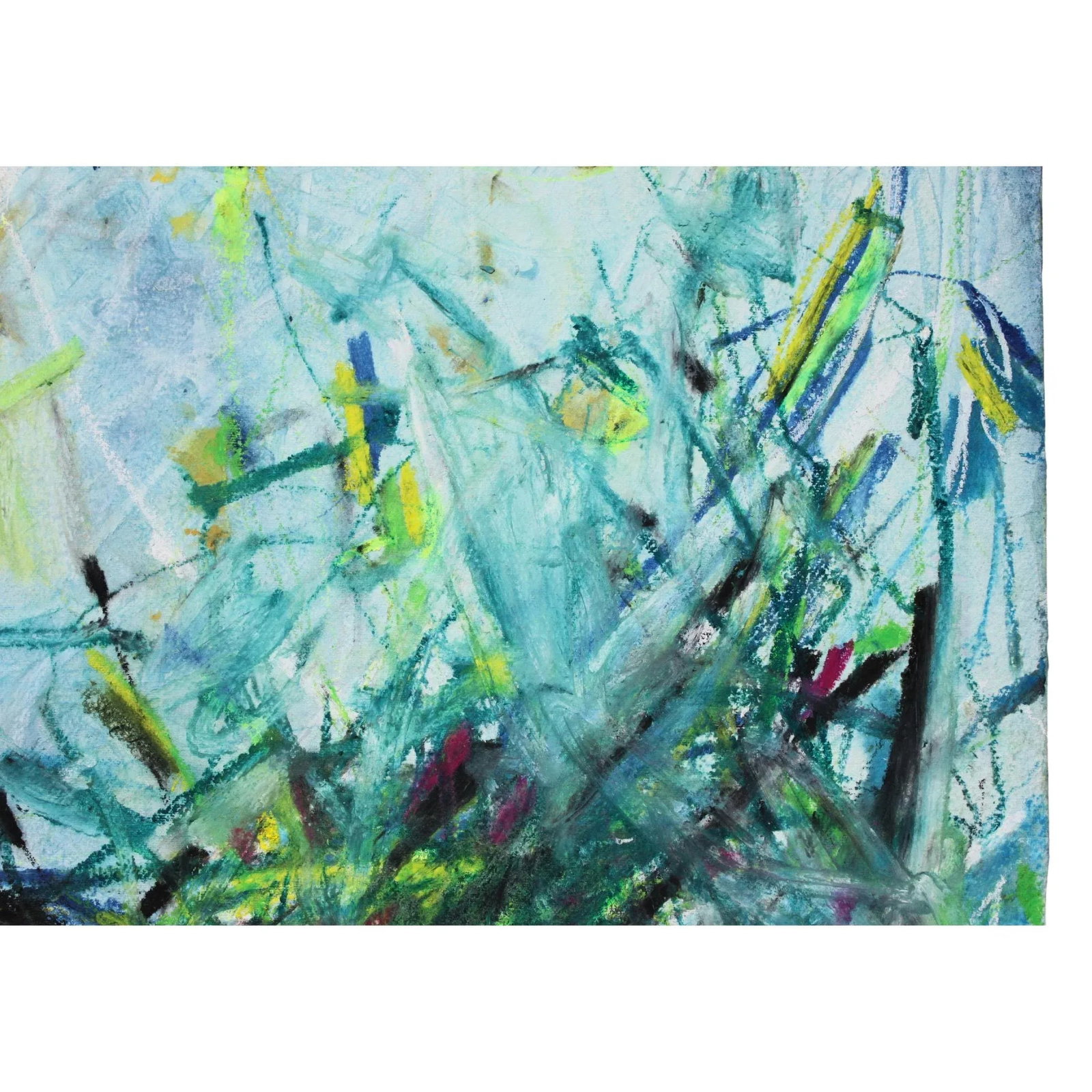 Happy Hour Original Abstract Expressionist Watercolor Drawing by Mel Rea - 5