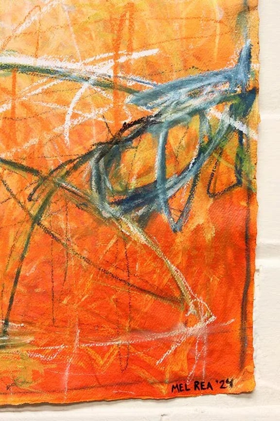Didn't See That Coming Original Contemporary Abstract Mixed-Media Painting by Mel Rea - 4