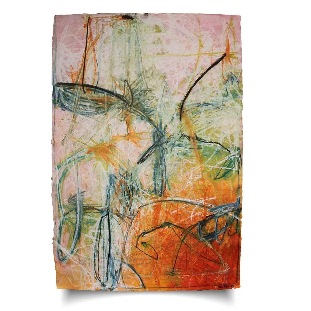 Didn't See That Coming Original Contemporary Abstract Mixed-Media Painting by Mel Rea - 7