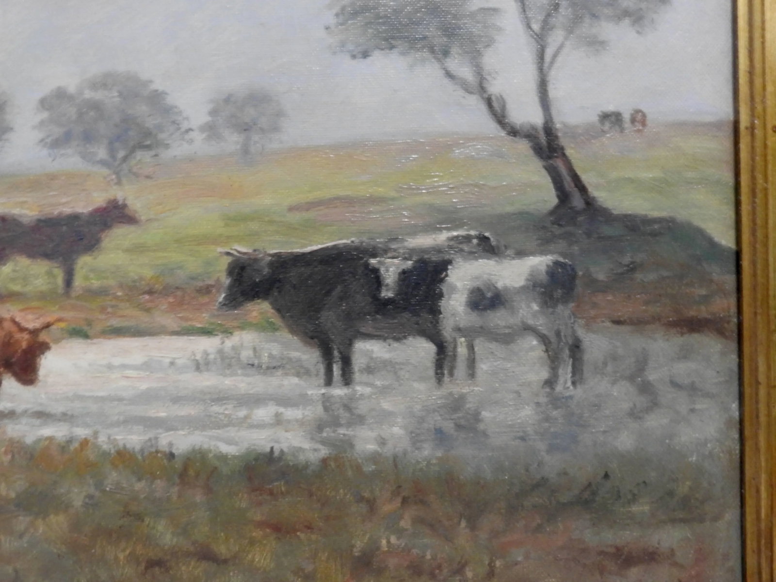 Signed Rhede Oil on Canvas of a Country Landscape - 4