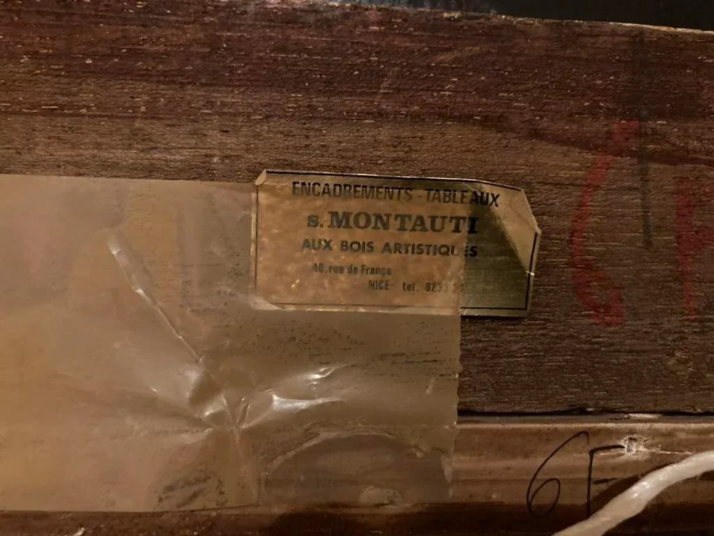 Guy Cambier "Flower Market" Vintage Figurative Oil Painting - 5