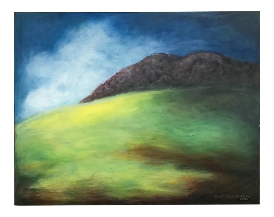 Hillside California Landscape Painting by June Parrish Cookson: From Bell & Finch Studio Shop, this is an original plein-air landscape painting by June Parrish Cookson. Painted in 2006, this scene is one of a series depicting various areas discovered along the
