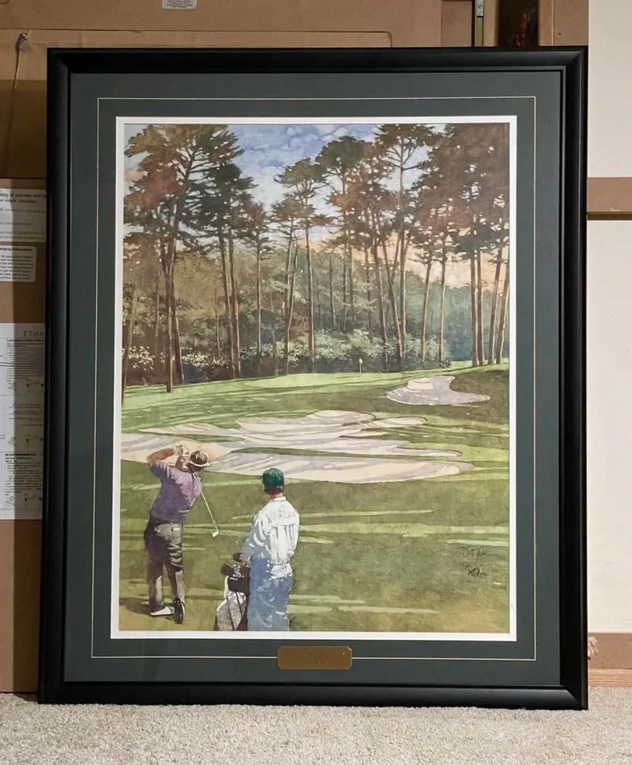 Bart Forbes - Cathedral of Pines Golf Lithograph at Augusta Masters, Framed - 2