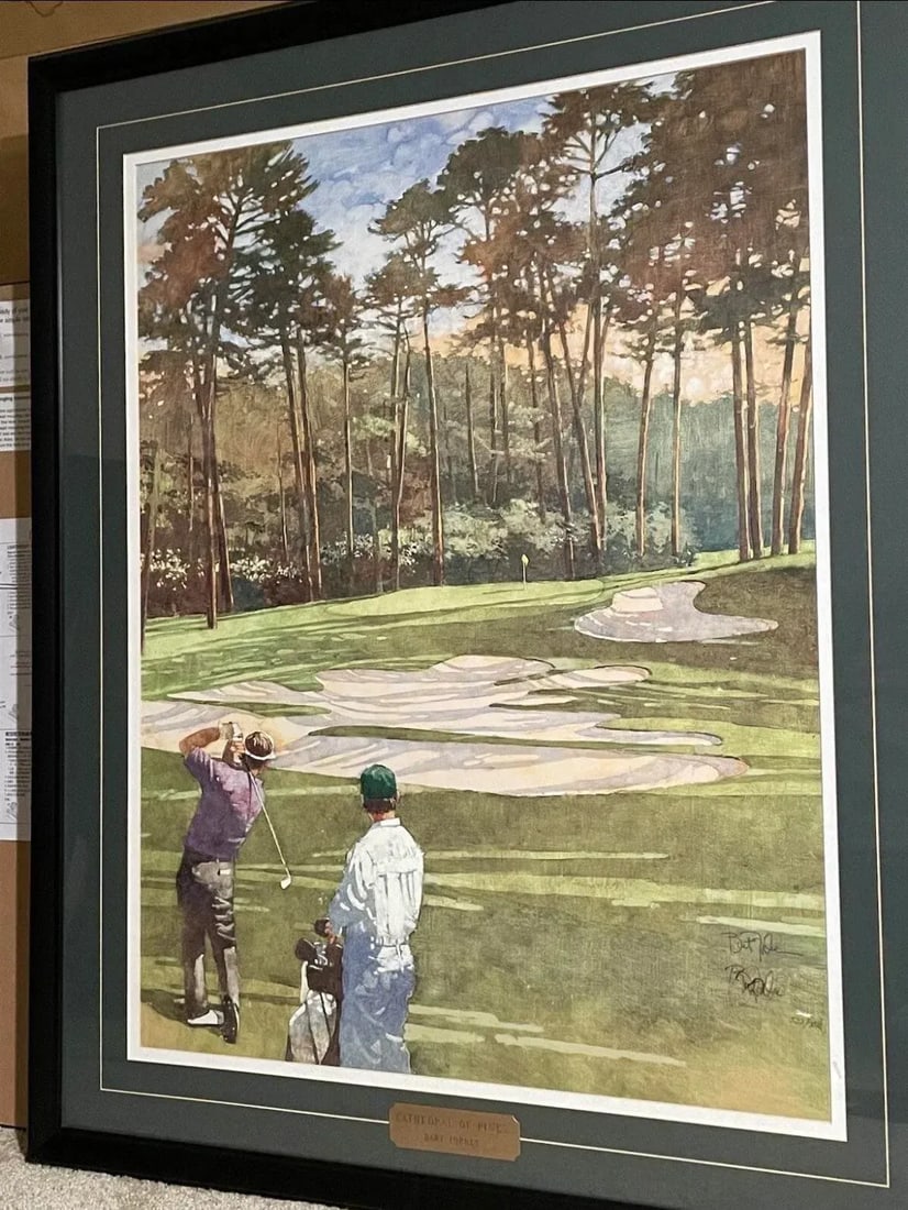 Bart Forbes - Cathedral of Pines Golf Lithograph at Augusta Masters, Framed - 3