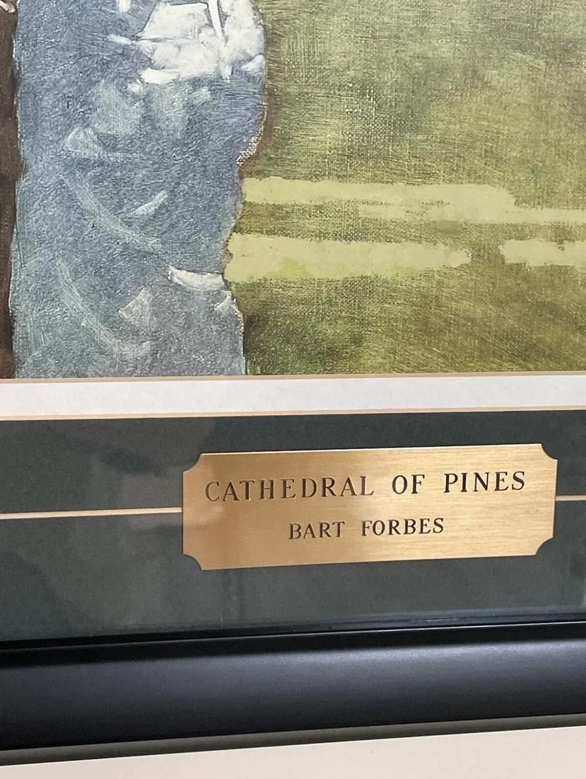 Bart Forbes - Cathedral of Pines Golf Lithograph at Augusta Masters, Framed - 4