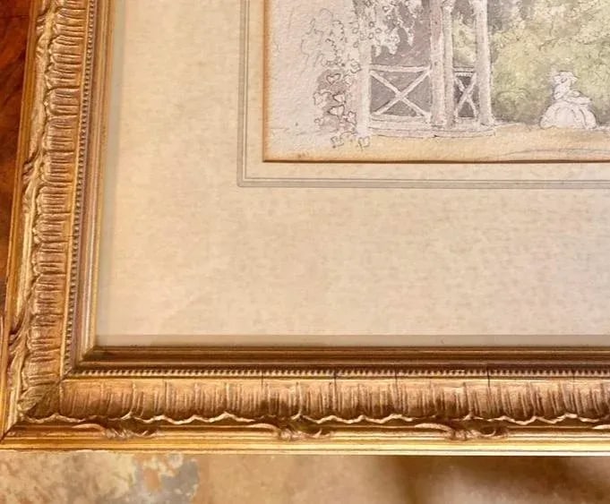 Original Pair of English Watercolor/Sketches C. 1854, 1855, Ellen Dumbleton - 11