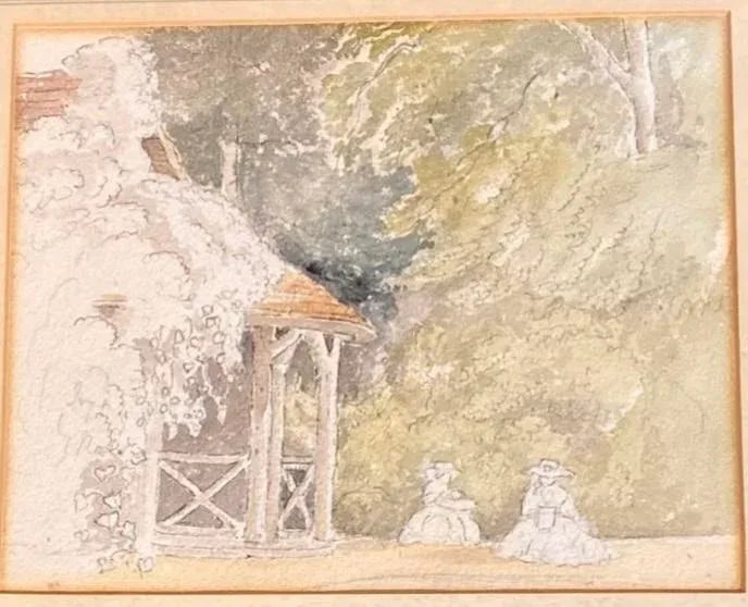 Original Pair of English Watercolor/Sketches C. 1854, 1855, Ellen Dumbleton - 5