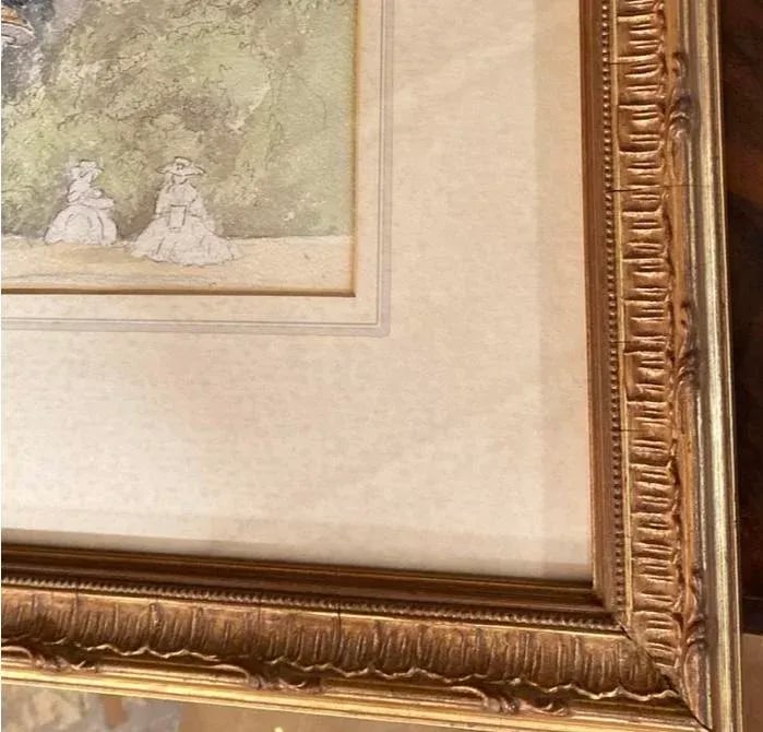 Original Pair of English Watercolor/Sketches C. 1854, 1855, Ellen Dumbleton - 8