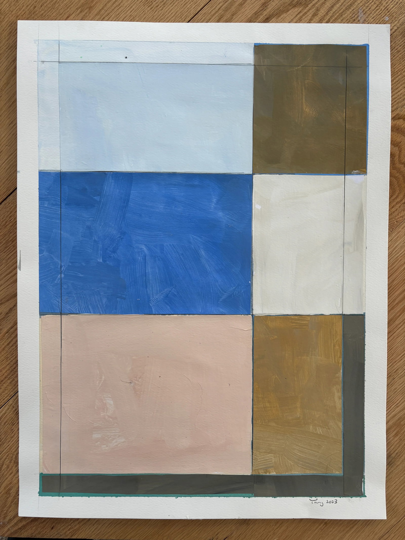 Lake Series, Abstract Landscape Work on Paper by Bryan Young - 3