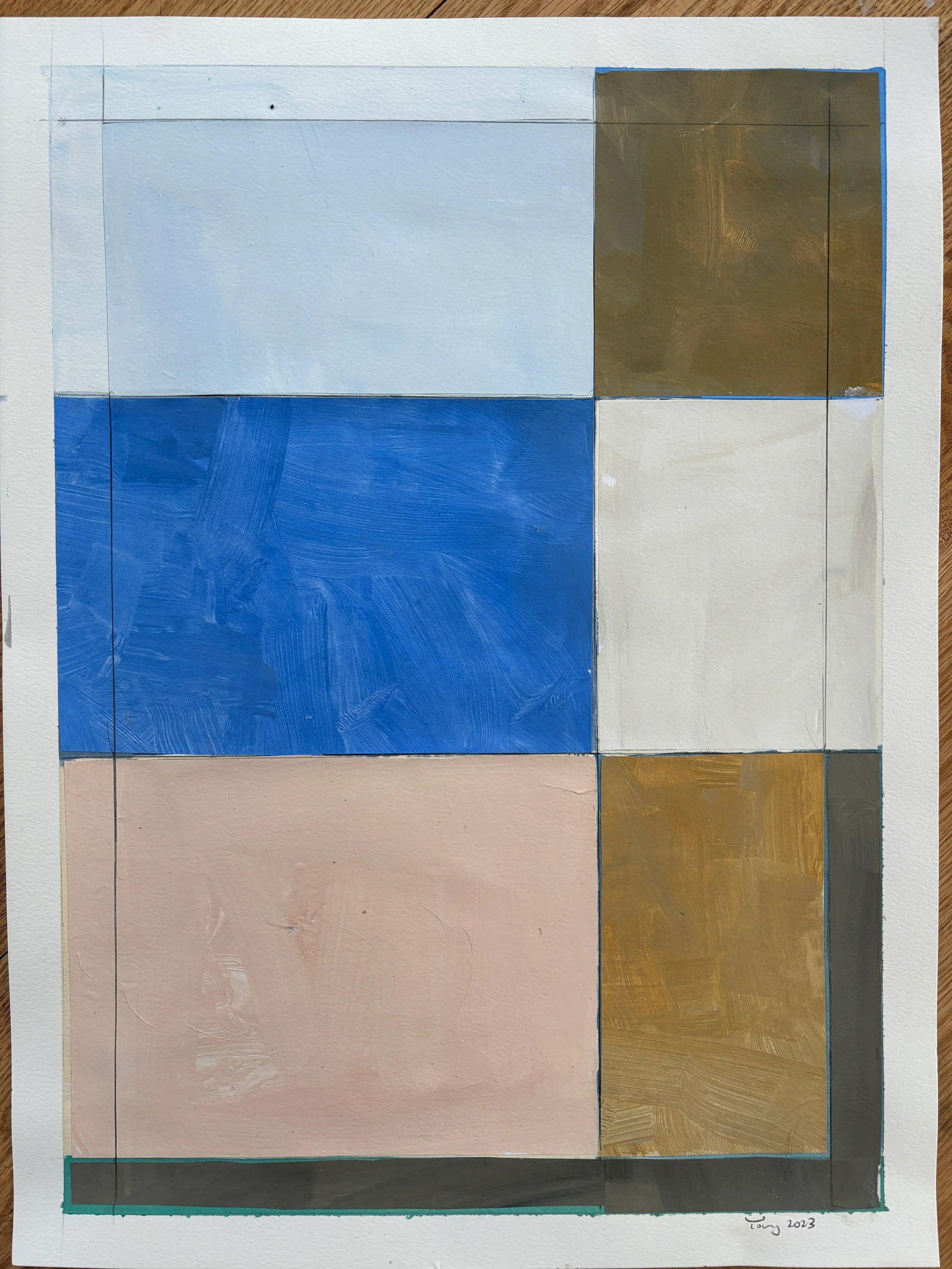Lake Series, Abstract Landscape Work on Paper by Bryan Young - 4
